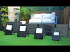 Solarstrahler 150 W, komplett schwarz, warmes Licht 3000 K / weißes Licht 6000 K, Bewegungssensor 