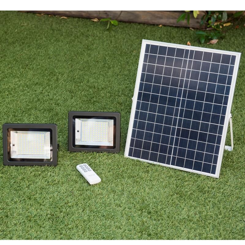 Foco solar 100W doble exteriores