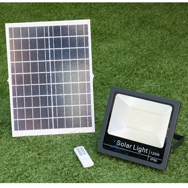 Foco solar 120W jardin